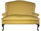 Queen Anne Loveseat High Back 4042